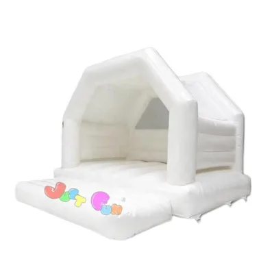 High Quality Inflatable White Bounce Wedding Castle for Sale