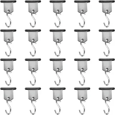 RVGUARD Minimalist RV Awning Light Holder 20 Pack Clips Easily Slide RV Awning Roller Bar Channel Each Hook Supports 15 Lbs