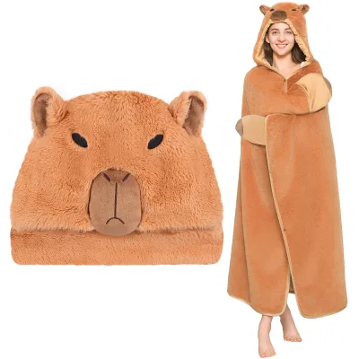 Wearable Plush Blanket Hoodie for Women & Kids Premium Soft Cozy Thick Warm Oversized Sherpa Fleece Throw Wrap Blanket with Hood