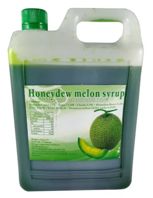 65~70 Brix Taiwan Honeydew Syrup 2.5KG Bottle Bubble Tea Ingredients HACCP & ISO22000 Certified 12 Months Shelf Life
