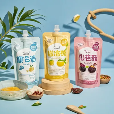 Jelly Milk PE Plastic Juice Nozzle Bags Chinese Medicine Heatable Soup Liquid Beverages for Water Use
