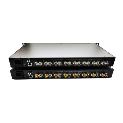 8 Channel 3G SDI and 10G Ethernet Over Fiber Extender 20km Single Fiber Transmission for Broadcast