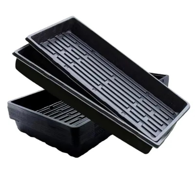 1020 Seed Starting Trays Heavy Duty PP Plastic Black 54x28 Without Holes Eco-Friendly 2-3MM Thick for Seed Planting