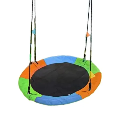 Colorful Fabric Swing Chair Indoor/Outdoor Hanging Seat, Garden Swing for Outdoor Play and Relaxation