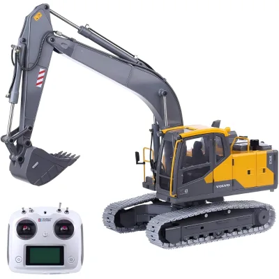 Double E Hydraulic Excavator E111-003 3-section Arm RC Metal Model 1/14 EC160E Remote Control Car Charger 12-Channel 50m Range
