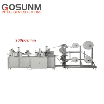 GOSUNM 3D FFP2/FFP3 KF94 Fish Type Mask Machine 200pcs/min Face Mask Body/Sheet Folding Machine