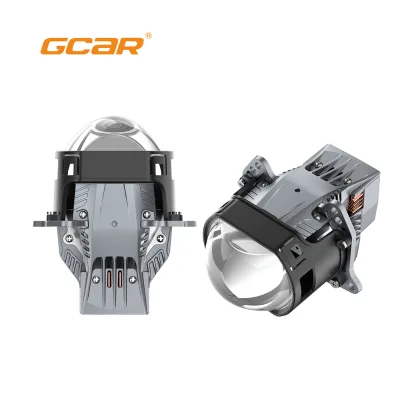 Square Bi-LED Projector Lens 85W 6000K White Light Universal Projector Lens for Headlight Light Upraded