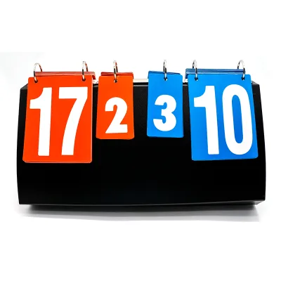 Universal Sports Manual Scoreboard Portable PVC Ball Games Scoring Flip Score Board for Table Tennis Volleyball Basketball Rugby