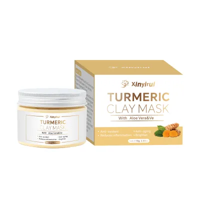 Free Sample Private Label Skin Care Face Product Soften Brightening Exfoliating Hyaluronic Acid Turmeric Facial Mask