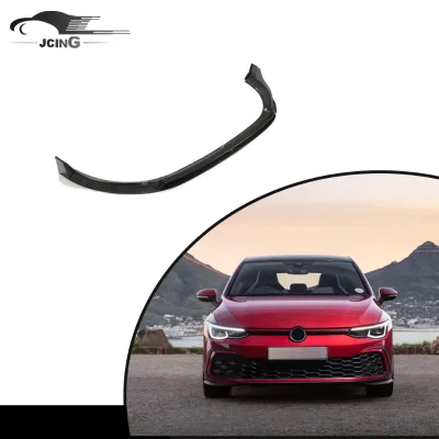 Dry Carbon Fiber Front Bumper Lip for VW Golf 8 GTI MK8 2021-2022