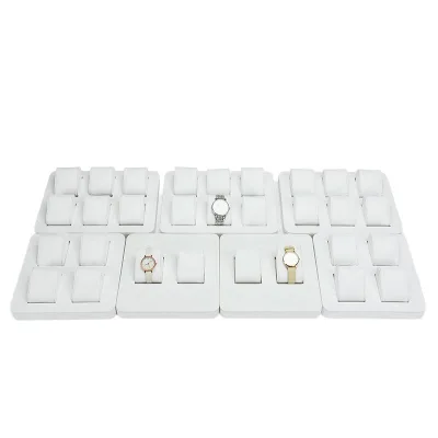 Brushed Display Black and White Watch Tray Display Jewelry Store Counter  Plate Watch Display Frame