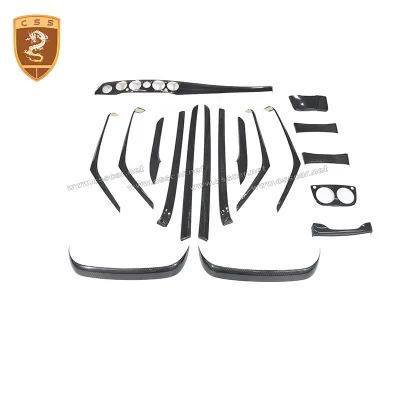 Car Body Part Carbon Fiber Interior Trim Center Console Cover for Mercedes S Class W222 AMG