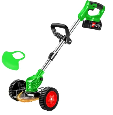 21V Garden Tools Wheel-Driven Lawn Mower High-power Lithium-Ion Battery Convenient to Carry Weed Removal Foldable Garden Tools