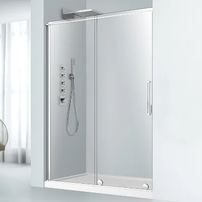 Retractable Plastic l Shape Bath Sliding Aluminium Shower Screen Profile