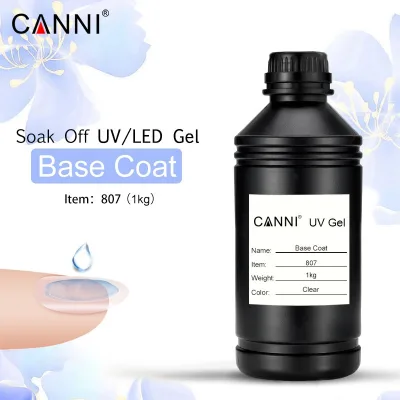 1kg Non-cleansing Topcoat CANNI Bulk Package Express Primer Rubber UV Gel Base Top Coat No-wipe No Sticky Tempered Matt Topcoat