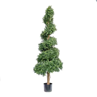 165cm Artificial Spiral Tree Artificial Boxwood Spiral Tree Topiary Trees for Christmas Decoration