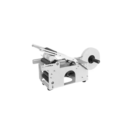 Semi Automatic Tube Round Bottle Labeling Machine with Label Printing Water Wine Glass Bottle Labeling Machine