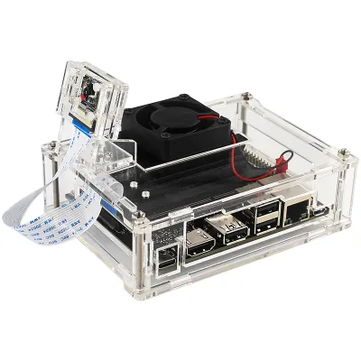 Nvidia Jetson Nano 2GB Developer Kit Transparent Acrylic Case+ Cooling Fan + camera holder + camera for Jetson Nano 2GB Board