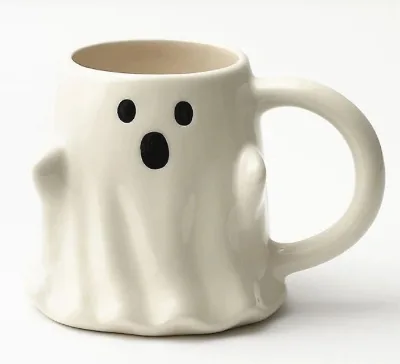 Halloween White Ghost Ceramic Mug Ghost Festival 3D Shape Funny