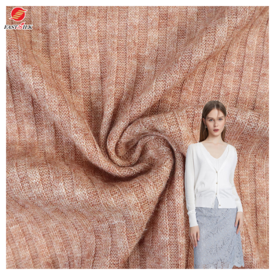 Colorful and Good Quality Fabric for Dress Garment Poly Rayon Rib Fabric Composition
