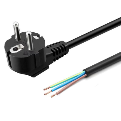 AC Power Cord Cable European Power Cord 3 Prong Heavy Duty Replacement Power Supply Cord Cable