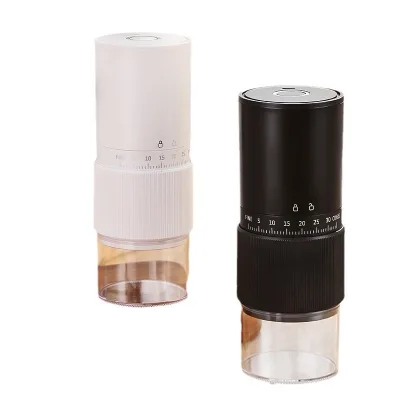 White or Black Household USB External Adjustment Ceramic Wireless Electric Portable Electric Coffee Grinder