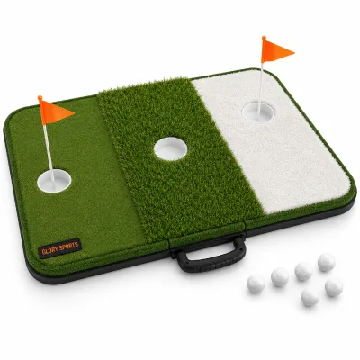 Wholesale Portable Golf Chipping Mat with Multiple Target Cups Indoor Outdoor Short Game Practice Training Equipment