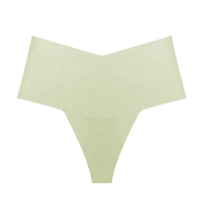 Hot Sale Daily New Design Multi-color Simple Comfortable Ice Silk Soft Traceless Green Women Panties Thongs