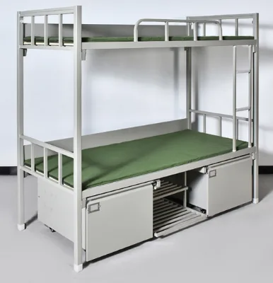 Low Price Wooden Metal Dorm Children Double Bunk Bed Ever Pretty With Cabinet