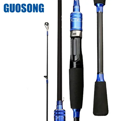 Two-Section 1.8m 2.1m 2.4m Carbon Fiber Glass Spinning Lure Fishing Rod Reel Combo for Fly Fishing on the River