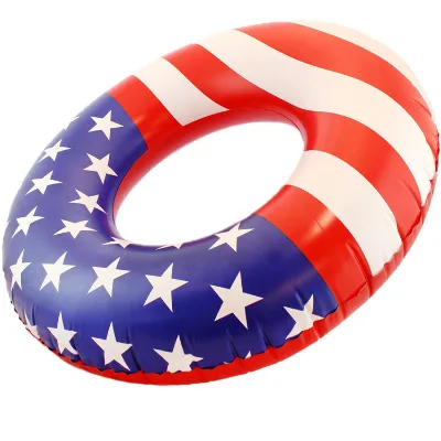 High Quality Customize Printing logo EN 71 PVC Ring Swimming Inflatable Tube for the Pool Party