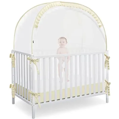 Cover Protects Against Mosquito Bites Baby Crib Tent Crib Net Pop up Tent Canopy Keep Baby From Climbing Out