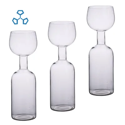 Wholesale Borosilicate Red Wine Bottle and for Champagne Glass Cup Hand Blown Wine Decanter for Business Gifts for Bar Parties