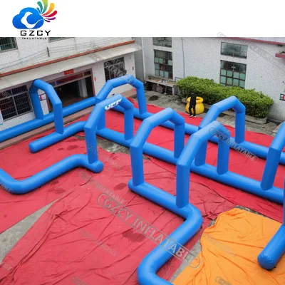 Bostyle CE Certified Inflatable Race Track Outdoor Amusement Equipment Race Car Circuit for Sale