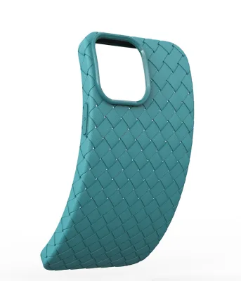 Wholesale OEM Grey Woven for IPhone15 Pro Max Breathable Lattice TPU Soft Mobile Phone case for iPhone 14 Phone Cover