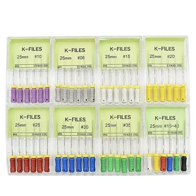 6pcs/box Root canal K Files Endontic Treatment Dental Endo Files Niti Dental K File