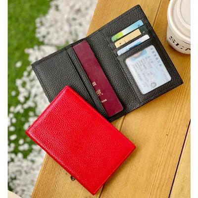 Passport Holder Top Layer Cowhide Multifunctional Large Capacity Document Bag Unisex Convenient Genuine Leather Passport Bag