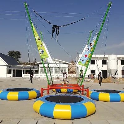 Best Factory Price Kids and Adult Inflatable Bungee Jumping 4 in 1 Bungee Jumping Trampoline for Sale