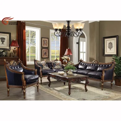 Competitive Price Durable Italian Style Furniture Sofa Living Room Set Couch Living Room Sofas Living Room Table GGM124.3