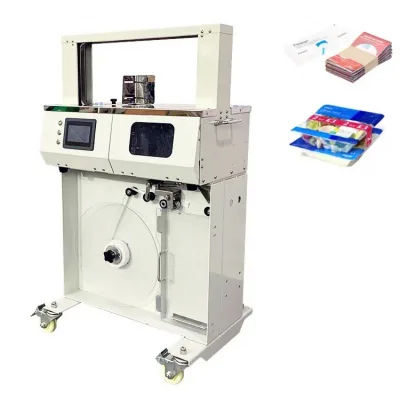 Desktop Automatic Banding Tie OPP Banknote Film Paper Bottle Blanket Bundling and Strapping Machine Card Packing Machine