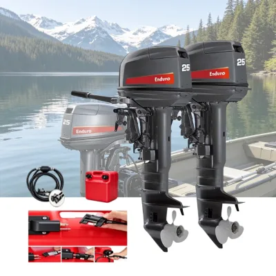 New Stable Running 2 Stroke 25Hp Outboard Power Engine for Work Boats Nearshore Marine Operation