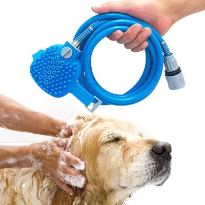 Compatible Dog Bathing Supplies Dog Shower Attachment Bath Sprayer for Home Outdoor With 8-Foot Pipe