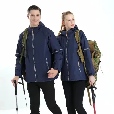 Outdoor Men's Jackets Zip up Winter Sports Camping Jacket Waterproof Windproof Coat