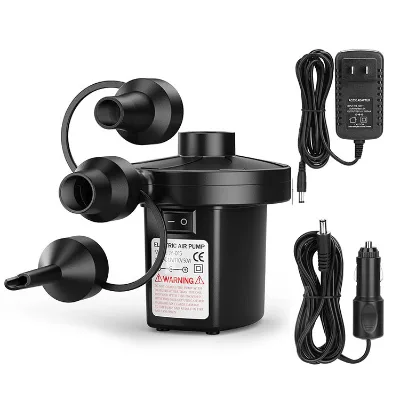 Trending Product 2026 Electric Air Pump 3 Nozzles 110V AC/12V DC Portable Quick Fill Perfect Inflator Deflator Pump Inflatables