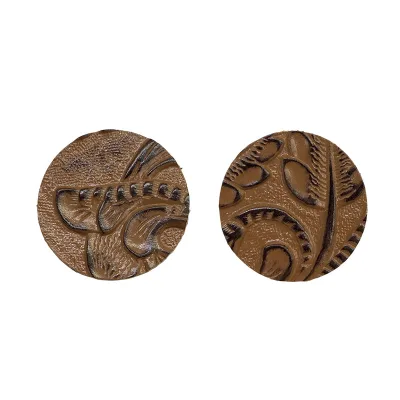 Best-Selling Vintage Tangcao Flower DIY Earrings Single Sided Cross Border Cowhide Leather (Non Finished) Products