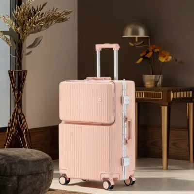 Top-Selling Luxury Travel Suitcases Set High Quality Aluminum Framed Luggage with TSA-Approved Locks ABS & PC Material