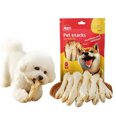Dog Treats Lamb Hooves Chew Sticks Dental Bones Durable Bite-Resistant Milky-Flavored Teeth-Cleaning Snacks Puppy Training