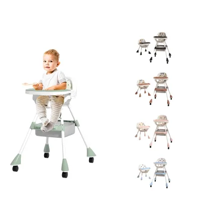 Wholesale Dining Portable Foldable Children Kid 3 in 1 Seat Rocking Chair Feeding Baby High Chair with Tray Non-Slip 1-2 Years