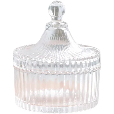 Factory Direct Sales Fashion Home Decoration 650ml Yurt Shaped Cup a Glass Candle Holder Cup Candle Jar
