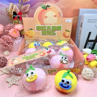 Funny Peach Squeeze Toy Foam Ball Slow Rebound Stress Relief Cute Internet Same